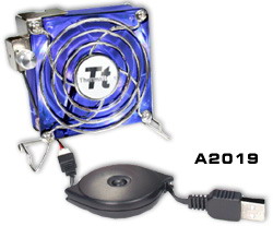 Thermaltake A2019 Mobilefan II+, External fun 80x80x25mm + fun speed, USB powered