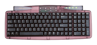 Клавиатура BTC-9110A PS/2, мультимедиа, полупрозрачная