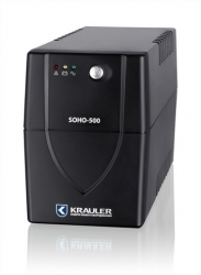 ИБП KRAULER SOHO-500, line-interactive, 500ВА(250Вт), 2 розетки IEC320, чёрный
