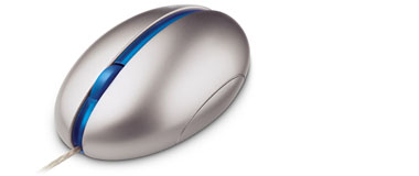 Мышь Microsoft Retail Optical Mouse By Starck (дизайн Старк) Mac/Win, Blue/Голубая, оптическая, USB